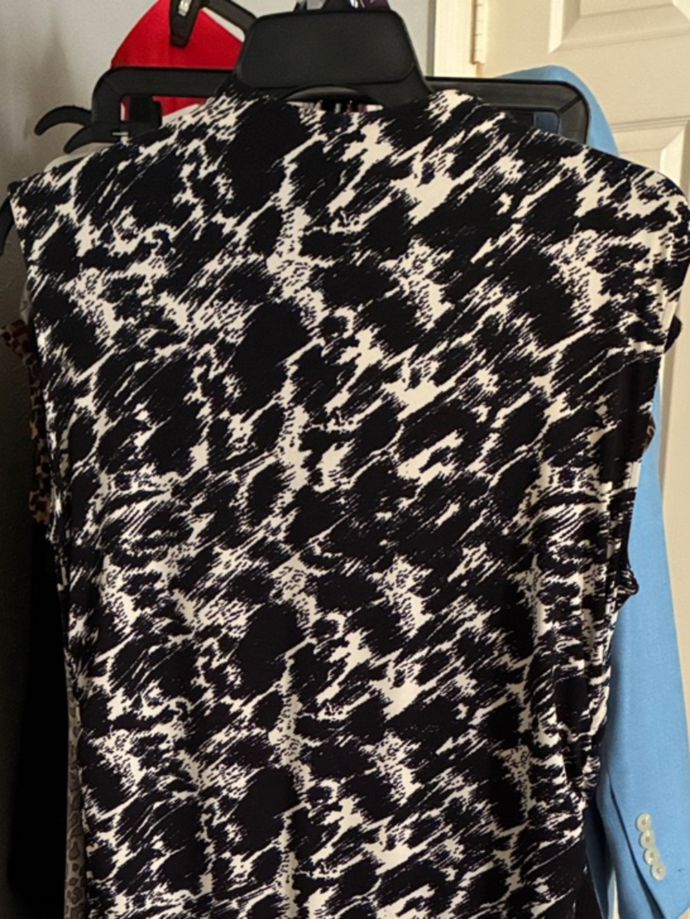 H&M Black and White Abstract Print Maxi Dress